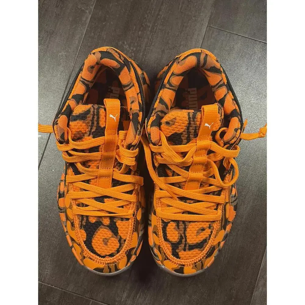 Puma June Ambrose Court Rider High Court Maverick Orange Graphic Women’s Size 6 - Picture 2 of 4